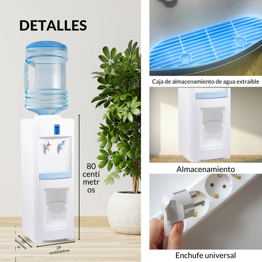 MAGIC SELECT Dispensador Eléctrico de Agua Fría y Caliente. Máquina de Agua, Dispensador de Pie Silencioso para Hogar, Cocina, Oficina, Hotel. (Garrafa de Agua No Incluida)